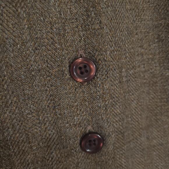 Vintage Cropped Blazer Womens 12 Petite Dorby Brown 80s 90s Preppy Acade… - Picture 5 of 11